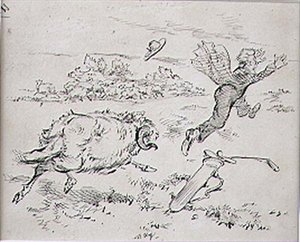 El golfista perturbado, ilustración de la revista 