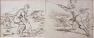 El Golfista perturbado por una ráfaga de viento, ilustración de la revista 