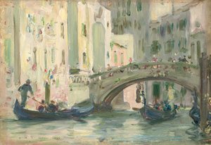 Un canal en Venecia de Henry Scott Tuke