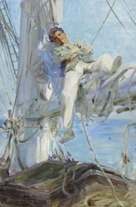 Marinero Durmiendo, Falmouth 1905 de Henry Scott Tuke