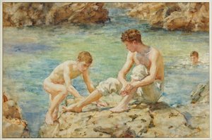 Los bañistas, 1922 de Henry Scott Tuke