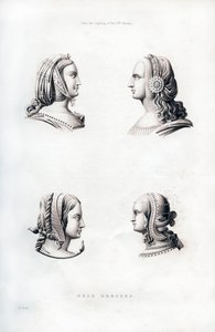 Tocados, principios del siglo XVI, 1843
