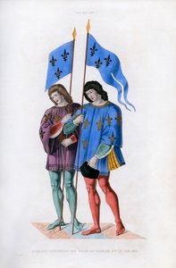 Heraldo anunciando la muerte de Carlos VI a su hijo, c1500, 1843 de Henry Shaw