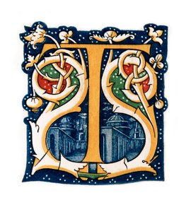 Letra inicial T, 1843