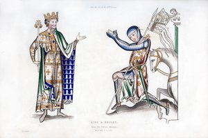 Rey y caballero, finales del siglo XII, 1843 de Henry Shaw