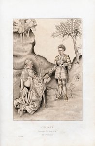 Lydgate presentando su libro al Conde de Salisbury, 1426 de Henry Shaw