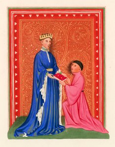 Occleve presentando su libro a Enrique V, c.1410 de Henry Shaw