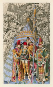 Pirro recibiendo el honor de la caballería, principios del siglo XV de Henry Shaw