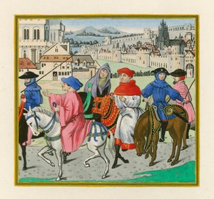 La Peregrinación de Canterbury, finales del siglo XV de Henry Shaw