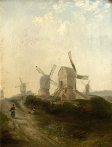 Molinos de viento en el bosque de Nottingham, 1847