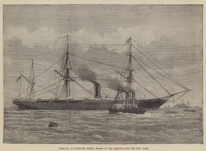 Remolcador de vapor en Plymouth llevando tropas al Himalaya para la Costa de Oro de Henry Spernon Tozer