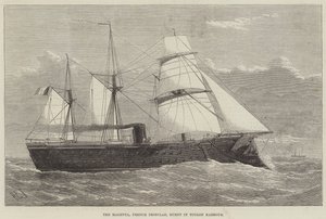 El Magenta, acorazado francés, quemado en el puerto de Toulon de Henry Spernon Tozer