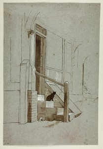 Gato en la puerta
