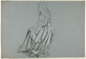 Perfil de una mujer sentada de Henry Stacy Marks