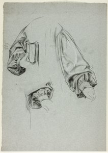 Tres bocetos de mangas de Henry Stacy Marks