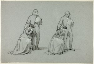 Dos bocetos: Padre e hija