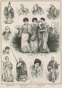 Bocetos de The Mikado en el Teatro Savoy de Henry Stephen Ludlow