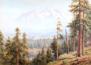 Shasta - Nubes de nieve, California, c.1910 (acuarela) de Henry Sutton Palmer