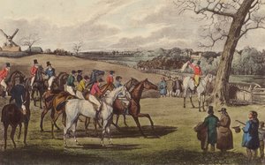 A Steeple-Chase (litografia en color) de Henry Thomas (after) Alken