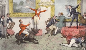 "¡Tally-Ho! ¡Tally-Ho! Un nuevo cazador; primero entonces, ¡Tally-Ho! Tally Ho!" (litografía) de Henry Thomas (after) Alken