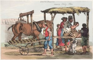 Fabricación de ladrillos, publicado por Thomas Mclean de Haymarket, 1824 de Henry Thomas Alken