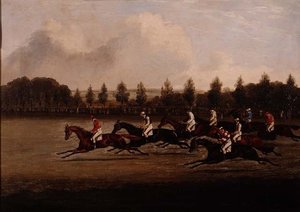 Inicio del Doncaster St. Leger de Henry Thomas Alken