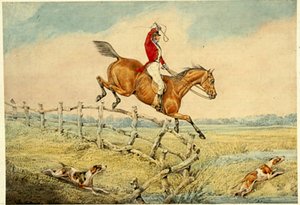 Saltando una valla de Henry Thomas Alken