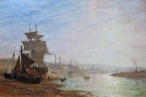 Marea baja cerca de Shoreham, Sussex de Henry Thomas Dawson