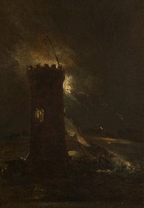 Torre de Tabley de Noche de Henry Thomson
