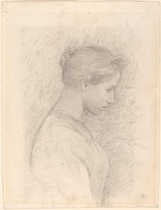 Una joven de perfil de Henry Tonks