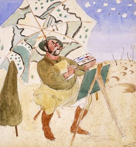 John Singer Sargent pintando de Henry Tonks