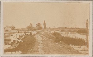 Esclusa y puente de Chertsey de Henry W. Taunt