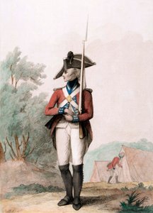 Soldado de infantería, c.1791 (grabado a puntos) de Henry William (after) Bunbury