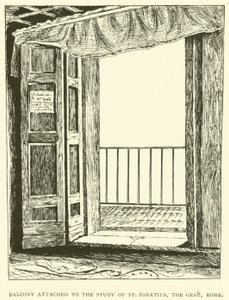 Balcón adjunto al estudio de San Ignacio, el Gesù, Roma