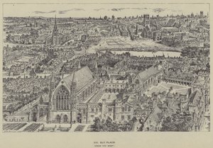 Ely Place, desde el oeste de Henry William Brewer