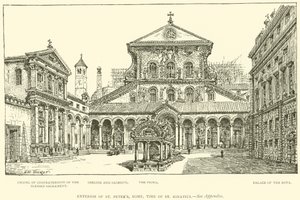 Exterior de San Pedro, Roma, época de San Ignacio
