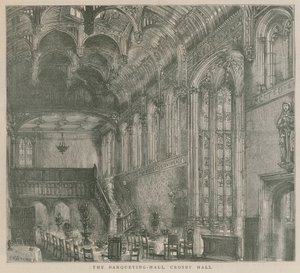 El Salón de Banquetes, Crosby Hall, Londres de Henry William Brewer