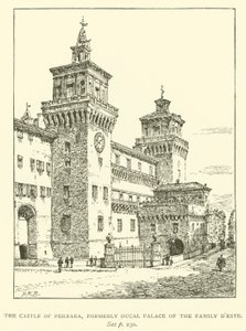 El castillo de Ferrara, antiguo Palacio Ducal de la familia D