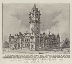El Ayuntamiento de Pietermaritzburg, Totalmente Destruido por el Fuego la semana pasada de Henry William Brewer