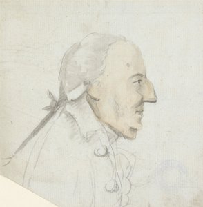 Hombre narigudo: de perfil mirando a la derecha, cabeza y hombros de Henry William Bunbury