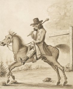 Una ilustración de H. Bunbury, Una academia para jinetes adultos: Un poco de sangre
