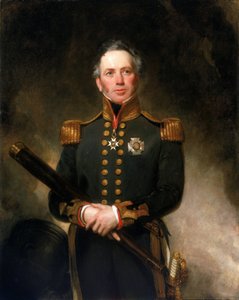 Retrato del contraalmirante Sir Edward Brace (hacia 1769-1843), que se distinguió en la Armada británica en los frentes mediterráneos durante las guerras revolucionarias francesa (1792-1802) y napoleónica (1803-1815). de Henry William Pickersgill