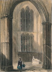 Catedral de Worcester: Transepto norte del coro, 1836