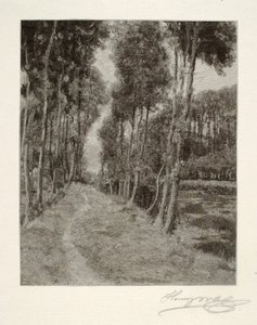 Un camino hacia Longpre (Paisaje francés) de Henry Wolf