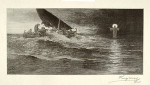 Cristo camina sobre el mar de Henry Wolf