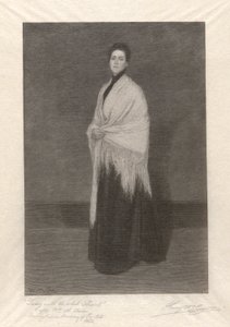 Dama del mantón blanco