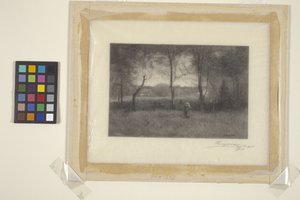 Paisaje (grabado en madera)