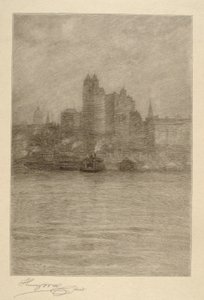 Nueva York bajo la niebla de Henry Wolf