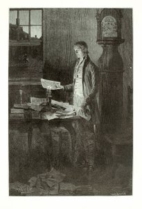 Thomas Jefferson, redactando la Declaración de Independencia de Henry Wolf