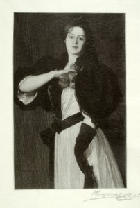 Mujer joven con amapolas de Henry Wolf